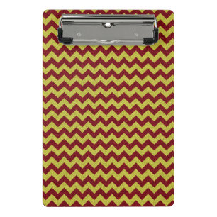 Red & Gold Zig Zag Glitzer Mini Klemmbrett