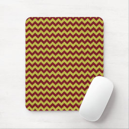 Red & Gold Zig Zag Glitzer Mousepad