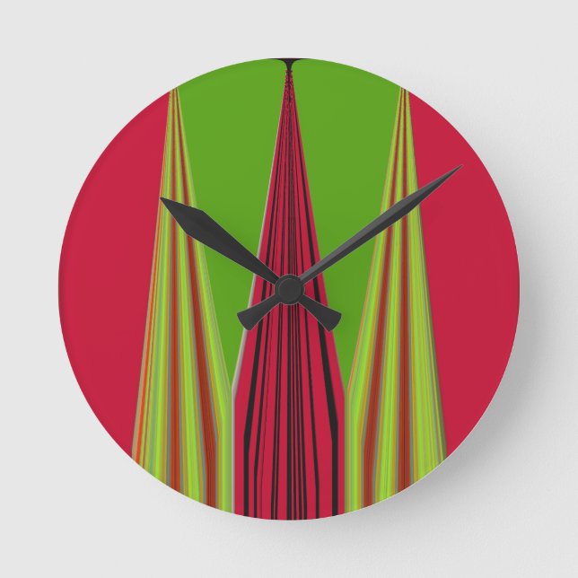RED GOLDEN GREEN RUNDE WANDUHR (Vorderseite)