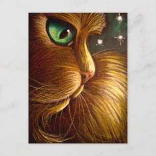 RED GOLDEN PERSIAN HOLIDAY Postcard Postkarte