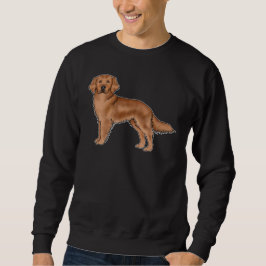 Red Golden Retriever Niedlich Cartoon Dog Design Sweatshirt
