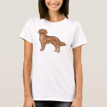 Red Golden Retriever Niedlich Cartoon Dog Illustra