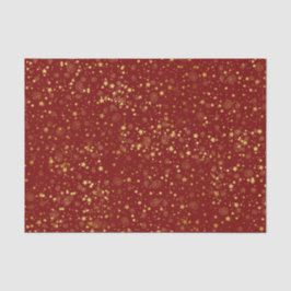 Red & Golden Star Patterns Seidenpapier
