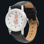 Red Goldendoodle Dog Design Any Colour Background Armbanduhr<br><div class="desc">Wrist watch dog design. You can customise this watch with any text and background colour of your choice. Should you require any help with customising then contact us through the message link on this page. Dog design personalised wrist watch.</div>