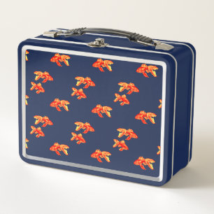 Red Goldfish Metall Lunch Box