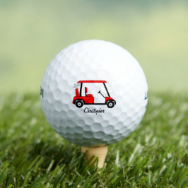 Red Golf Buggy Design Golfball