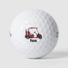 Red Golf Cart Name Callaway Distance Golf Balls Golfball