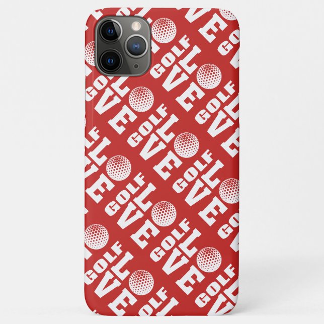 Red Golf Liebe Pattern Case-Mate iPhone Hülle (Rückseite)