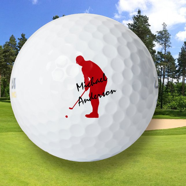 Red Golfer Putting Golfball (Von Creator hochgeladen)