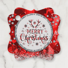 Red Gorgeous Emerald Frohe Weihnachten Geschenkanhänger