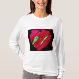 Red Goth Heart Spritzer Malerei Frauen Shirt