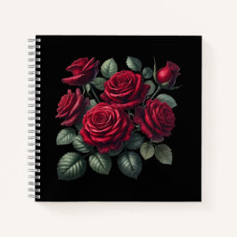 Red Gothic Roses Notizbuch