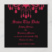 Red Gothic Save the Date