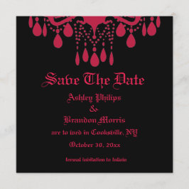 Red Gothic Save the Date