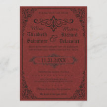 Red Gothic Viktorianisch Damask Speichern Sie die