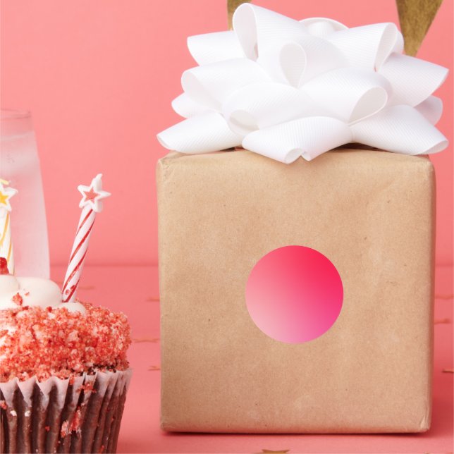 Red Gradient Circle Vignette Abstract Design Runder Aufkleber (Party)