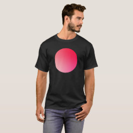 Red Gradient Circle Vignette Abstract Design T-Shirt