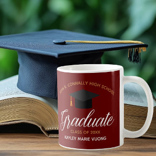 Red Graduate 2023 Personalisierter Abschluss Gesch Kaffeetasse