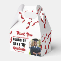 Red Graduate Foto Class of 2025 Graduation Party