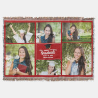 Red Graduate Foto Collage Custom 2025 Abschluss