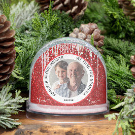Red Grandpa Forever in Our Hearts Memorial  Schneekugeln