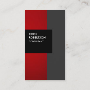 Red Gray Black Creative Business Card Visitenkarte