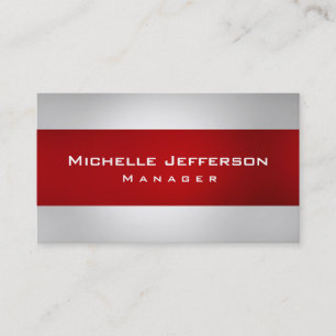 Red Gray Creative Manager Business Card Visitenkarte