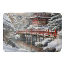 Red Gray Japanisch Pagoda Soribashi Winter