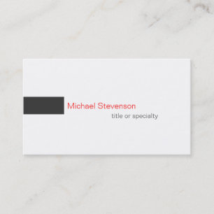 Red Gray White Consultant Business Card Visitenkarte