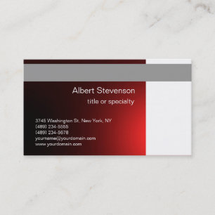 Red Gray White Consultant Business Card Visitenkarte
