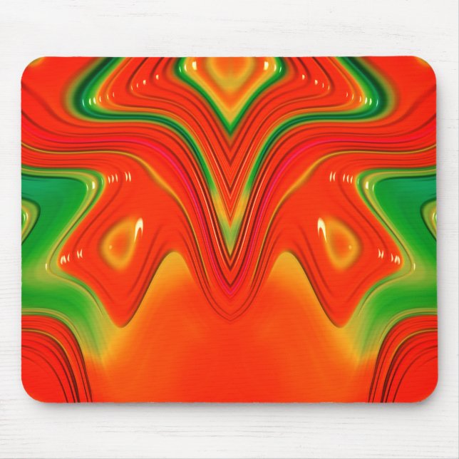 Red Green and Yellow Christmas Design Mousepad (Vorne)