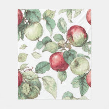 Red Green Apfel Frucht Muster Wasserfarbe Rustikal