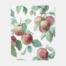Red Green Apfel Frucht Muster Wasserfarbe Rustikal