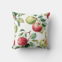 Red Green Apfel Frucht Muster Wasserfarbe Rustikal