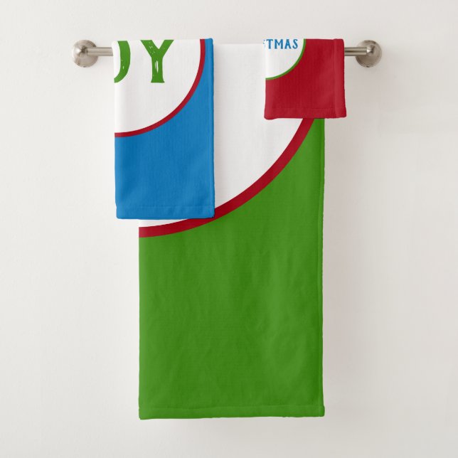 Red Green Blue Weihnachts-Redewendungen Badhandtuch Set (Insitu)