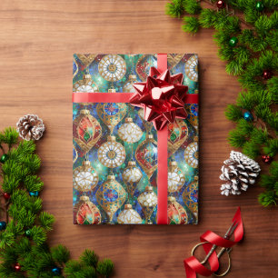 Red Green Blue White Gold Weihnachtsschmuck Geschenkpapier