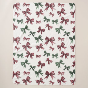 Red Green Bows Weihnachten Sherpadecke