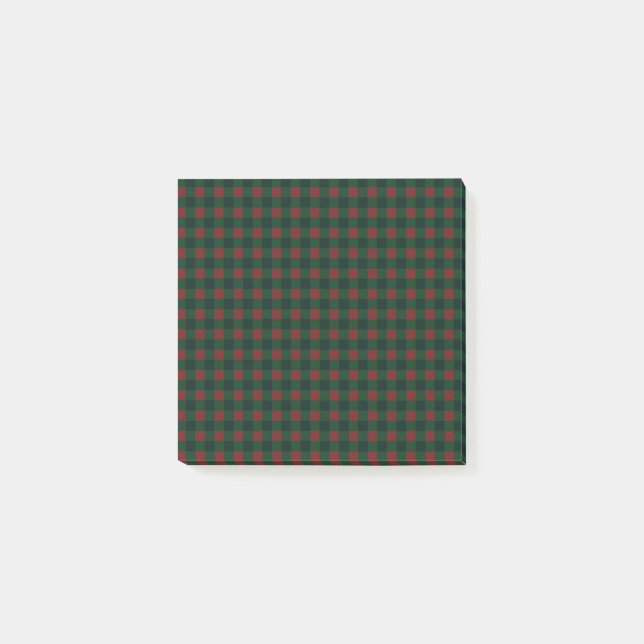 Red Green Buffalo Kariert Hloliday Post-it Klebezettel (Vorderseite)
