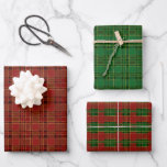 Red Green Christmas Kariert Wrapping Paper Set 3 Geschenkpapier Set<br><div class="desc">Ein Set feierlicher Weihnachtsfeier.</div>