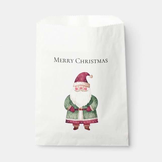 Red Green Christmas Santa Claus Geschenktütchen (Vorderseite)