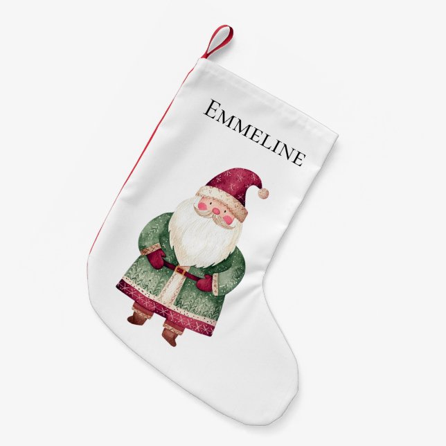 Red Green Christmas Santa Claus Kleiner Weihnachtsstrumpf (Vorderansicht (hängend))