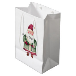 Red Green Christmas Santa Claus Mittlere Geschenktüte
