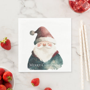 Red Green Christmas Santa Claus Serviette