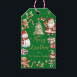 Red Green Christmas Santa Elf Snowman Gingerbrot Geschenkanhänger<br><div class="desc">Weihnachtsgeschenk-Tag. Doppelseitig. Personalisieren Sie es mit Ihrer eigenen Formulierung. c) Somerset Fine Paperie</div>