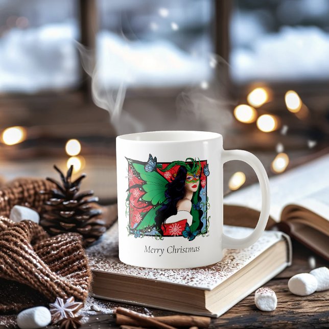 Red Green Christmas Solstice Fairy Kaffeetasse (Von Creator hochgeladen)