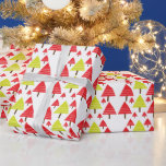Red Green Christmas Tree Moderne Weihnachten Geschenkpapier<br><div class="desc">Red Green Weihnachtsbaum Modernes Weihnachtswrapping Papier.</div>