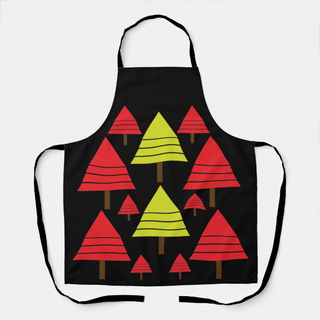 Red Green Christmas Tree Schöne Küche Backen Schürze (Vorderseite)