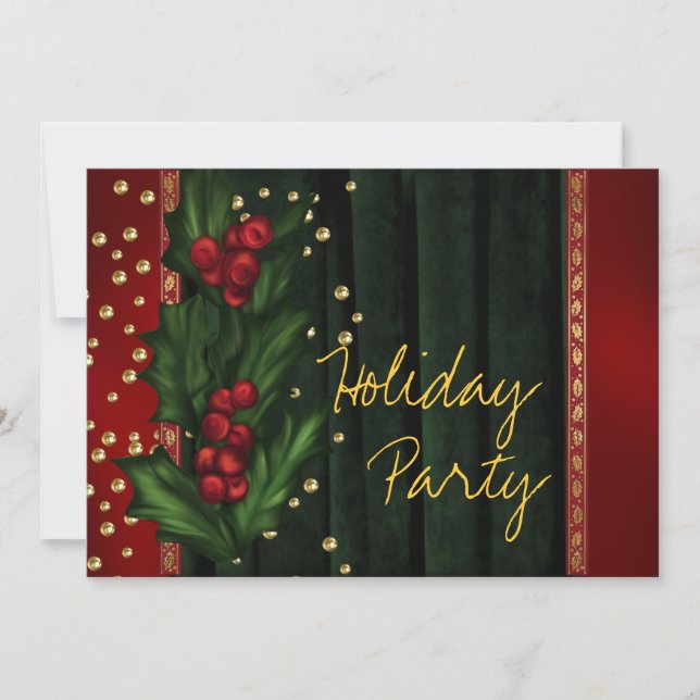 Red Green Corporate Holiday Party Einladung (Vorderseite)