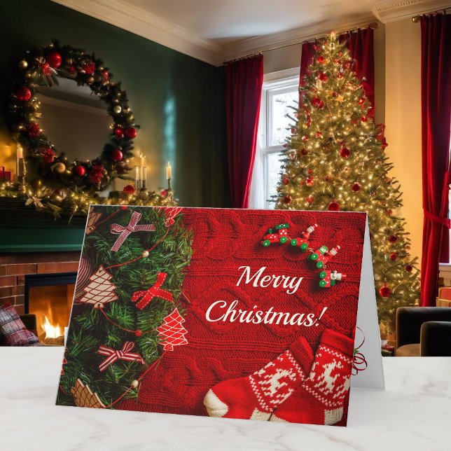 Red & Green Country Weihnachten Ihr Text glücklich (Von Creator hochgeladen)