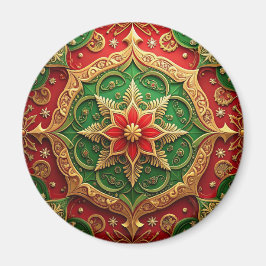 Red Green Decorative Christmas Holiday Magnet